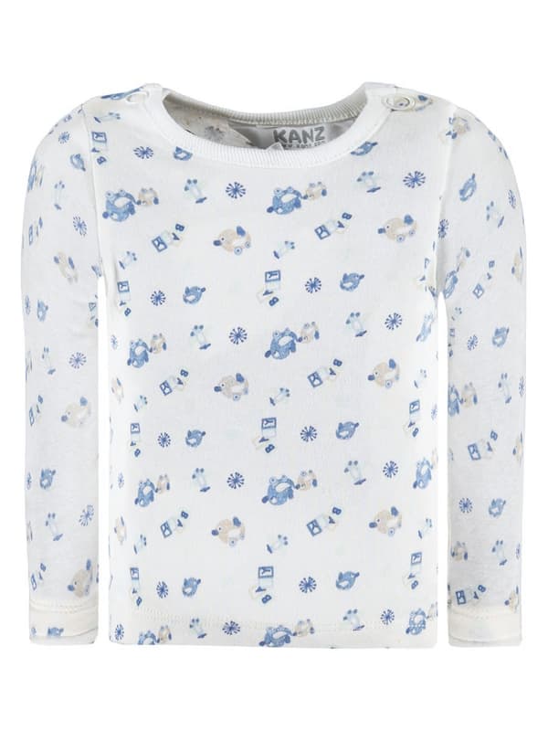 Babysparkdräkt + t-shirtset för pojke blå Kanz