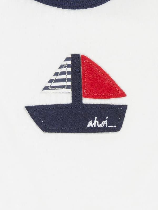 Baby t-shirt och marinblå shorts set Kanz