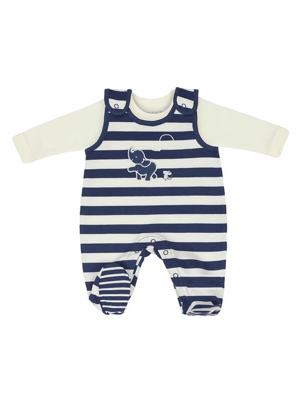 Babysparkdräkt och blusset Marinblå och vitrandig Kanz