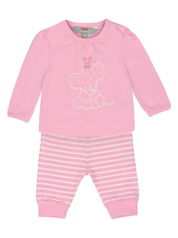 Flickset, Romper, Långärmad blus, ljusrosa, Kanz