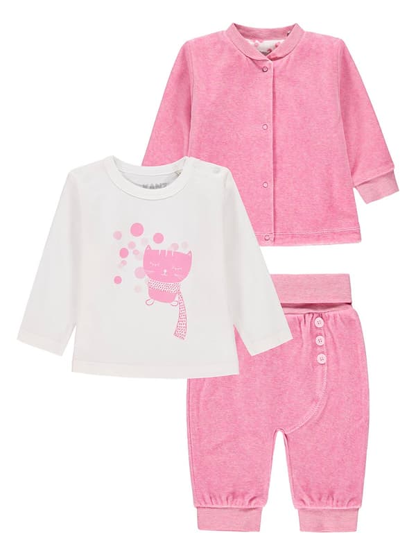 Flickset, Tröja, Träningsbyxor, Långärmad blus, rosa, Kanz