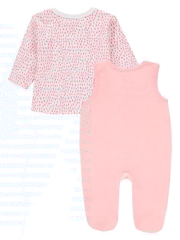 Flickset: blus + sparkdräkt, rosa, Kanz