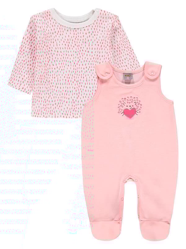Flickset: blus + sparkdräkt, rosa, Kanz