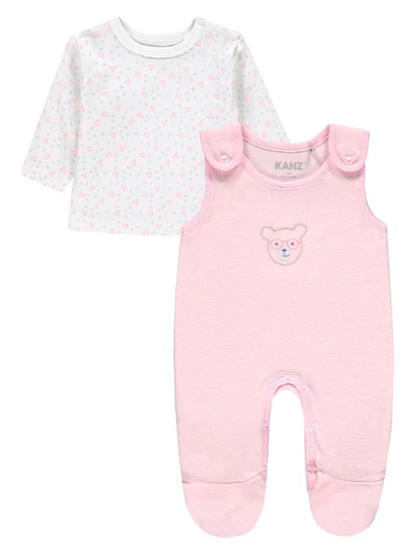 Flickset: blus + sparkdräkt, rosa, Kanz