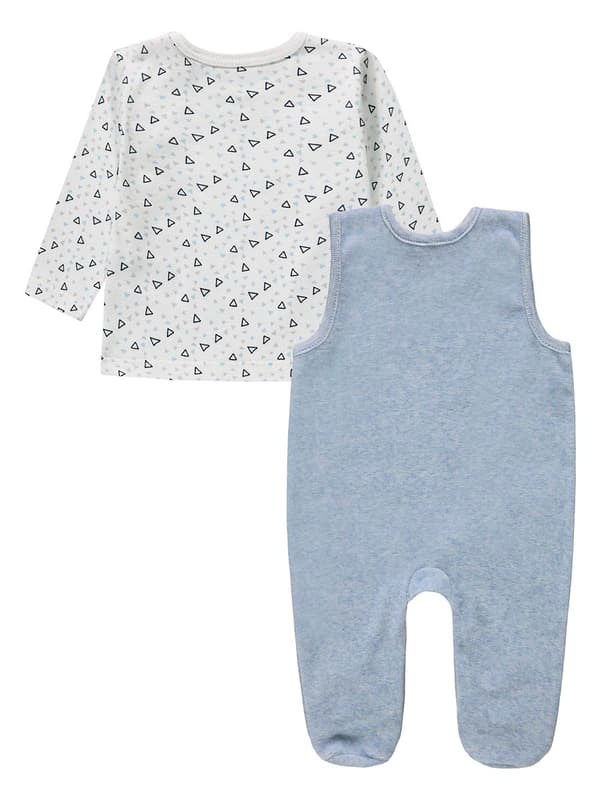 Pojkset: blus + sparkdräkt, blå, Kanz