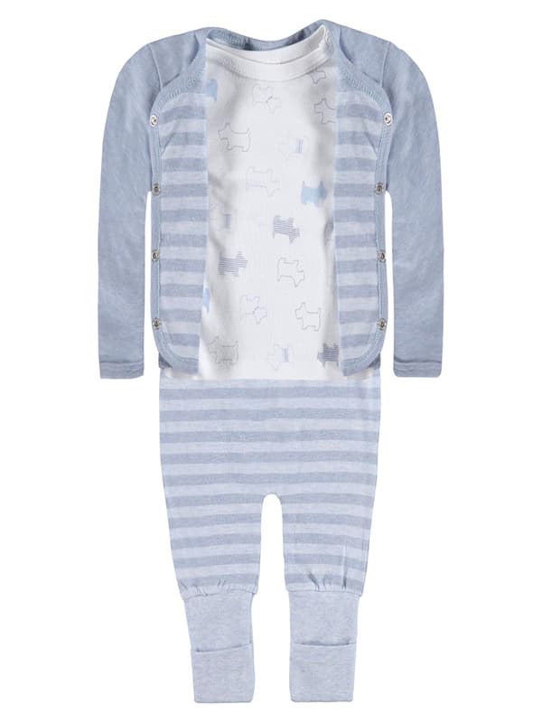 Babyset i 3 delar: blus, tröja och byxor, blå Kanz