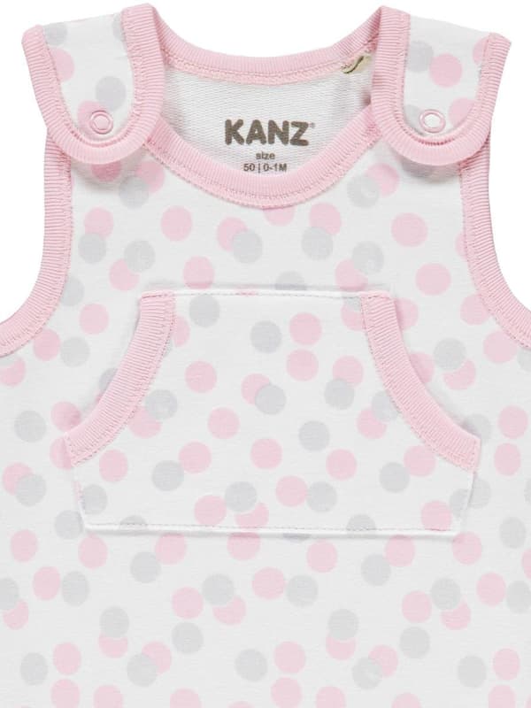 Rosa och vitt babyset, blus + Kanz pyjamas