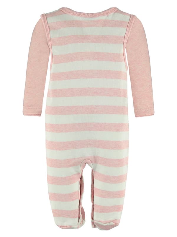 Set med bomullssparkdräkt och kaninblus, rosa Kanz