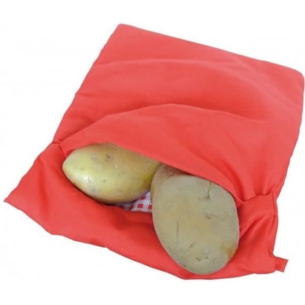 Matpåse - Tvättbar - Mikrovågsugn - 21x26 cm - Bomull och polyester - Ångficka
