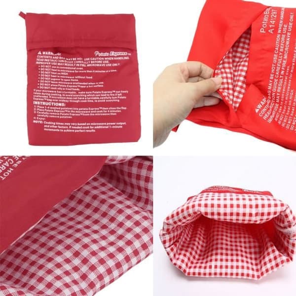 1 set / 2 st Potatis Majsbröd Mikrovågsugn Spispåse Tvättbar Bakad Köksstek Nytt