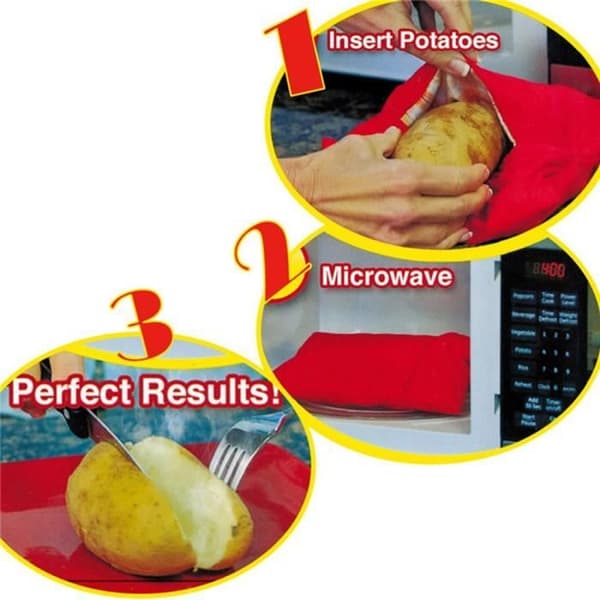 1 set / 2 st Potatis Majsbröd Mikrovågsugn Spispåse Tvättbar Bakad Köksstek Nytt