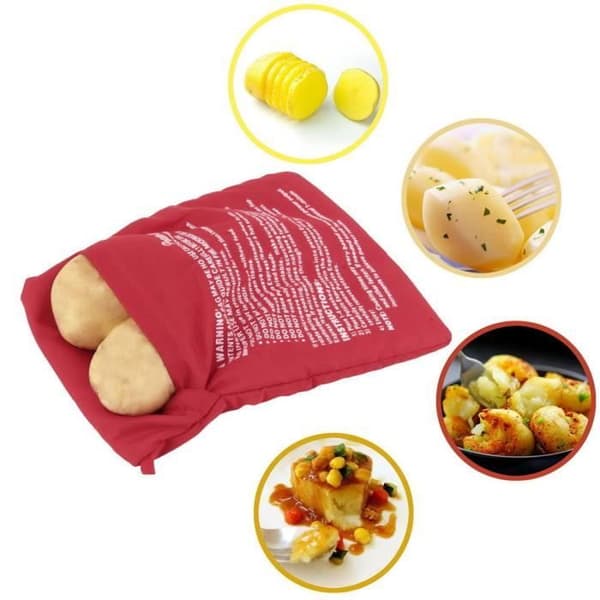 1 set / 2 st Potatis Majsbröd Mikrovågsugn Spispåse Tvättbar Bakad Köksstek Nytt