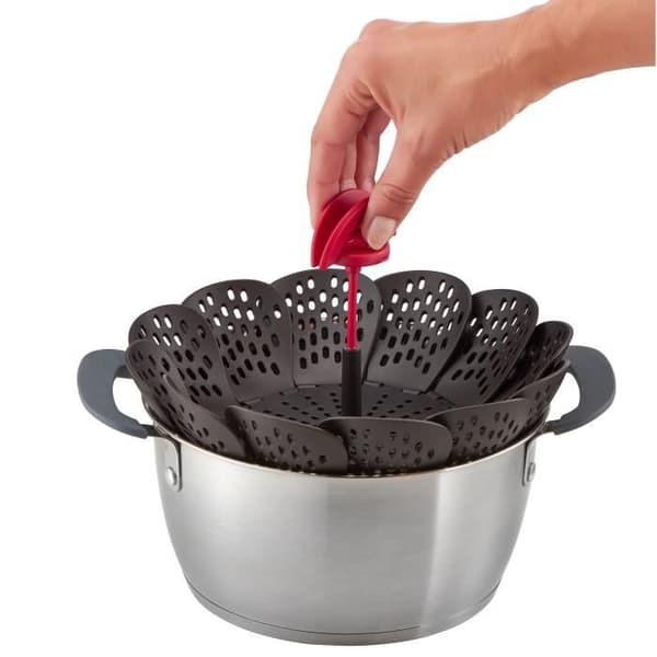 TEFAL INGENIO Ångkorg K2071614 svart och röd