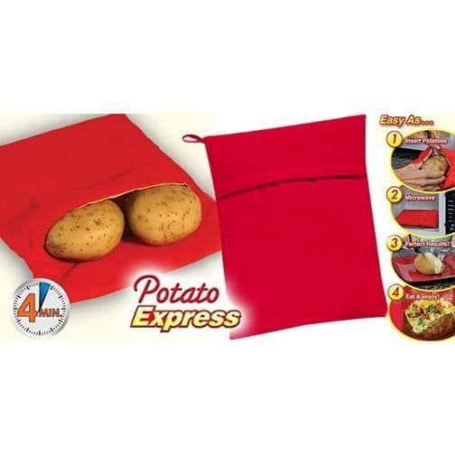 Mikroviktsugnsugnspåse för potatis på 4 minuter