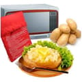 Miniatyrbild 2 av 4: NOUVEAU Röd Tvättbar Kockväska Mikrovågsugn för Snabb Tillagning av Potatis