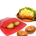 Miniatyrbild 1 av 4: NOUVEAU Röd Tvättbar Kockväska Mikrovågsugn för Snabb Tillagning av Potatis