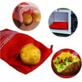 Miniatyrbild 1 av 6: Potato Express – Mikrovågsugnspåse för potatis – Snabb ångkokning på 4 minuter – Återanvändbar, tvättbar, utan fett