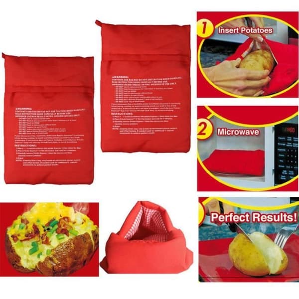 Sachet de Cuisson - Potato Express - Housse Rapide - Fiber av Polyester - 25x19 cm - 4 Potatisar