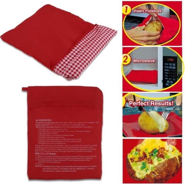 Sachet de Cuisson - Potato Express - Housse Rapide - Fiber av Polyester - 25x19 cm - 4 Potatisar