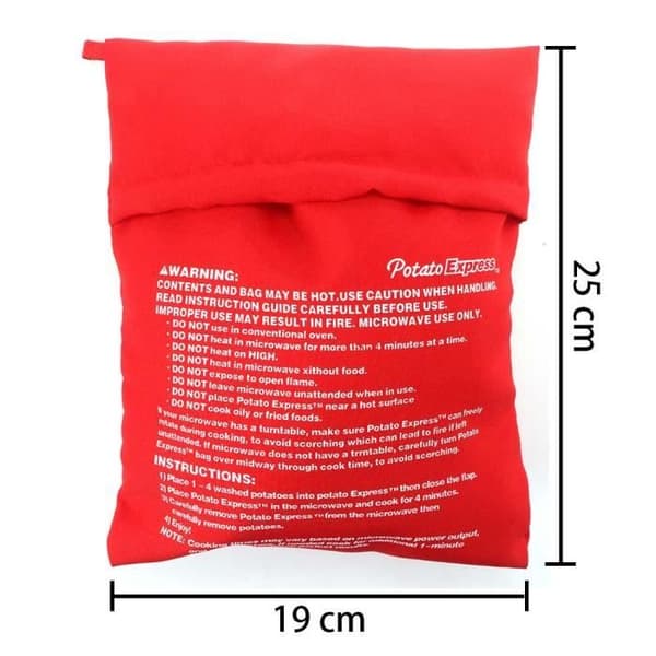 Sachet de Cuisson - Potato Express - Housse Rapide - Fiber av Polyester - 25x19 cm - 4 Potatisar