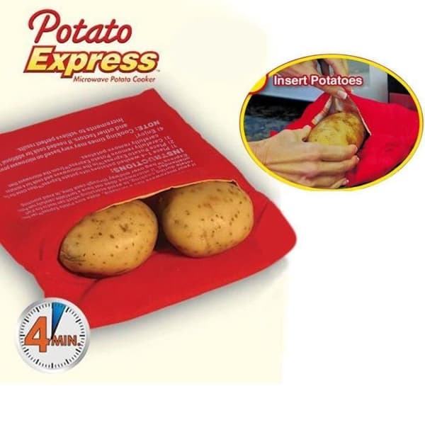 Sachet de Cuisson - Potato Express - Housse Rapide - Fiber av Polyester - 25x19 cm - 4 Potatisar