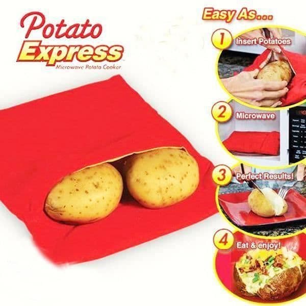 potatis express fyr mikrovågsugn påse med potatis Potato Bag Potatis i ugn påsar bes22287