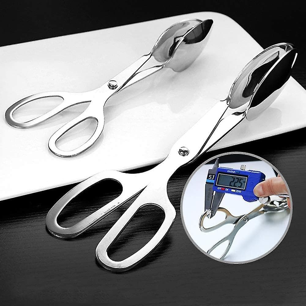 2pcs 10 Inch Kitchen Tongs,stainless Steel Salad Tongs Buffet Tongs Cake Tongs