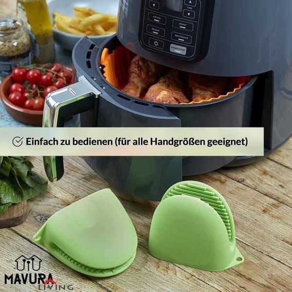 MAVURA Ugnshandskar »Mini Ugnshandskar Silikon Ugnshandskar Halkfria Värmebeständiga Grytlappar Matlagningshandskar