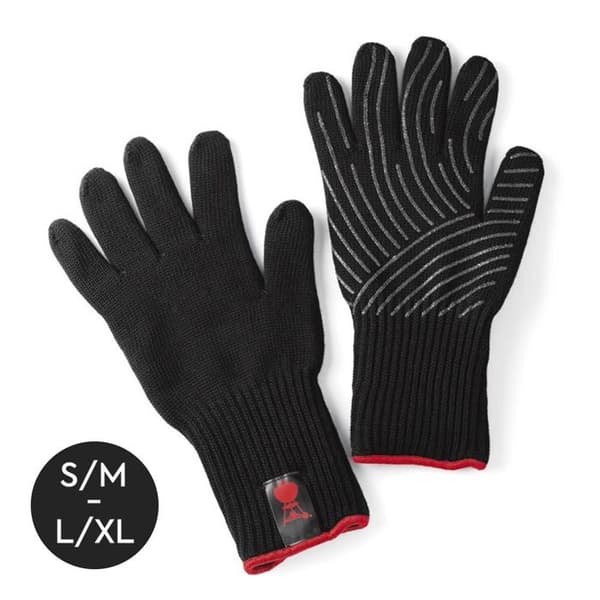 Speciella grillhandskar - WEBER - Premium - Storlek S/M - Kevlar och silikon - Halkfri