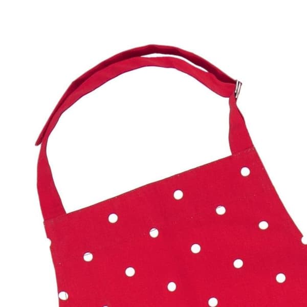 Köksförkläde - ORION - TECKA - Röd bomull - 71 x 86 cm - Frampocket