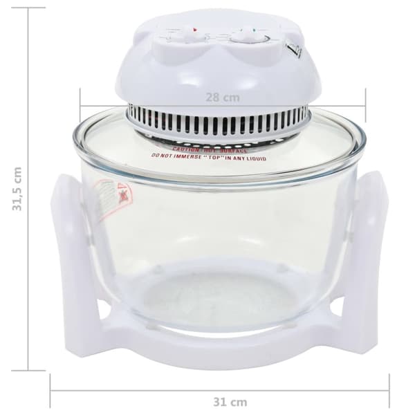 vidaXL Konvektionsugn halogen med expansionsring 800 W 10 L