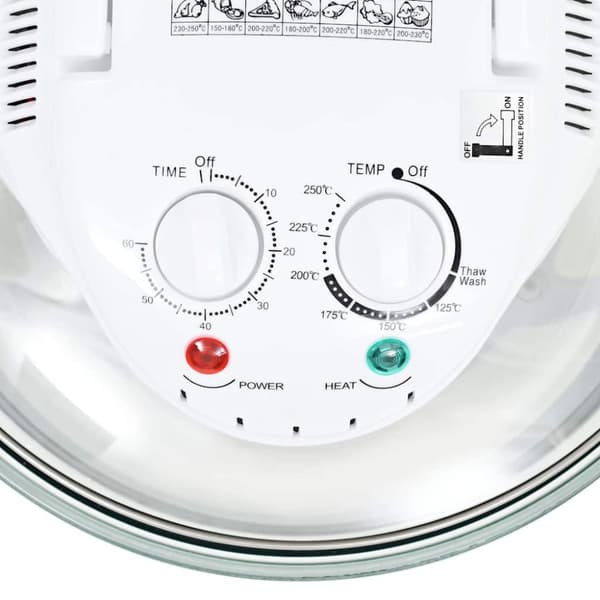 vidaXL Konvektionsugn halogen med expansionsring 1400 W 17 L