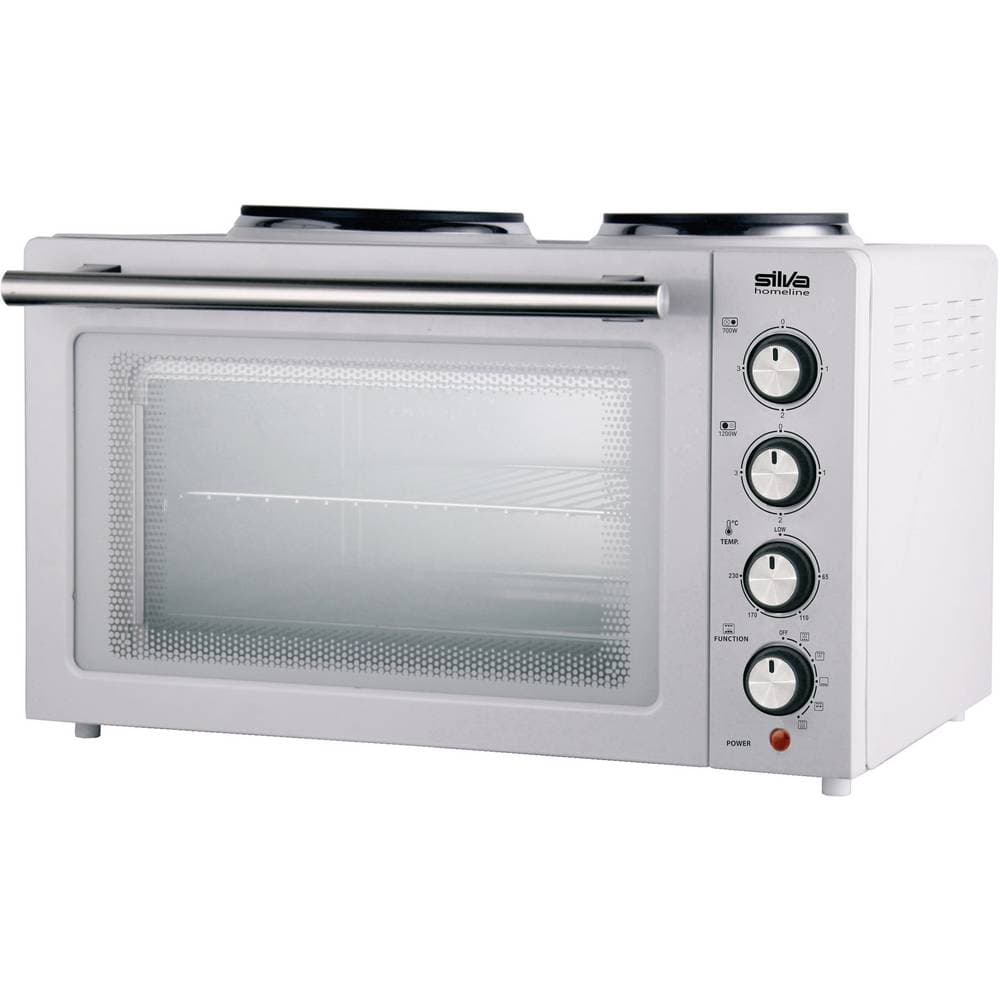Silva Homeline KK 2900 Miniovn inkl. kogeplader, Grillfunktion, Varmluftsfunktion, med grillspyd 30 l