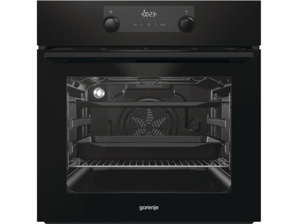 Gorenje BOS6737E13FBG, Stor, Elektrisk ovn, 77 l, 300 °C, AquaClean, Innebygget