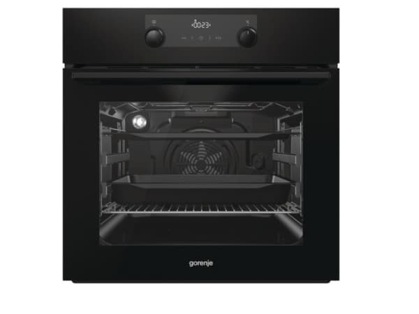 Gorenje BOS6737E13FBG, Stor, Elektrisk ovn, 77 l, 300 °C, AquaClean, Innebygget Sort