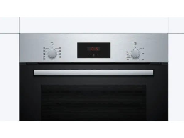 Bosch Serie | 2 HBF114BS1 - Ovn - innebygd - fordypning - bredde: 56 cm - dybde: 55 cm - høyde: 57.5 cm - med selvrens - Klasse A - rustfritt stål
