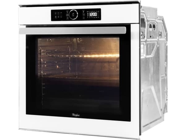 Whirlpool AKZM 8480 WH, Keskikokoinen, Sähköuuni, 73 L, 73 L, Pyrolyyttinen, Kiinteä