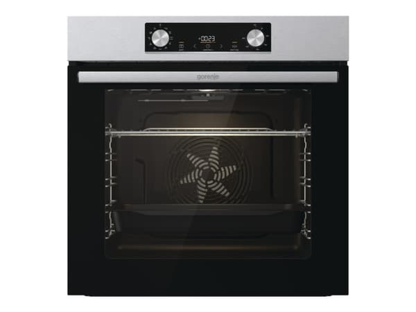 Gorenje Essential BO6735E02X - Ovn - innebygd - fordypning - bredde: 56 cm - dybde: 55 cm - høyde: 59 cm - med selvrens - Klasse A - rustfritt stål Rustfritt stål