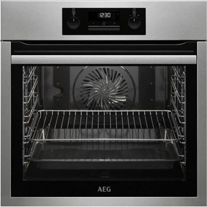 Pyrolytisk ugn med grill 74 L LCD 3000W Rostfritt stål Svart - inbyggnadsugn 59,4 x 59,5 x 56,7 cm A+
