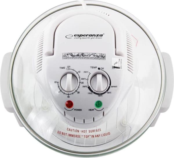 Esperanza EKO003 Kombinationshalogen 12 L 1400 W Transparent, vit
