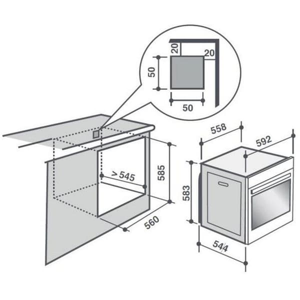 SAUTER SOP6214LW Pyrolysugn - Vit - Pyrolys - 73 L - Digital kulinarisk guide 15 recept
