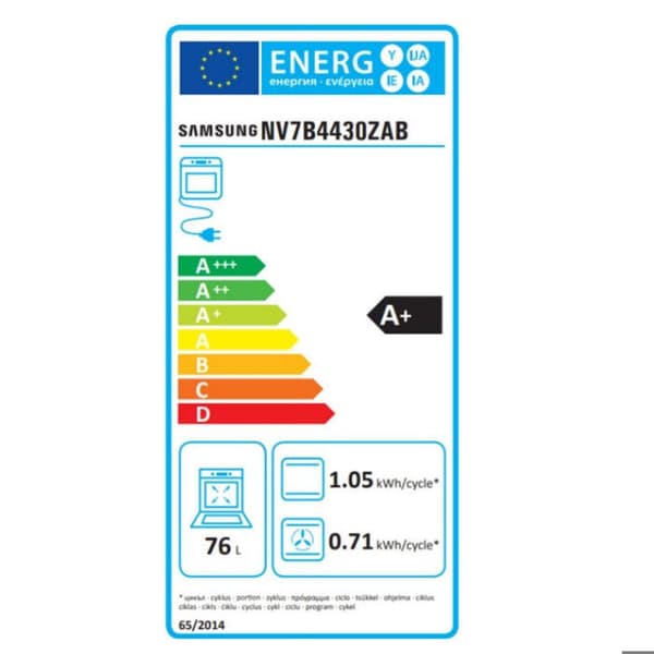 SAMSUNG DUAL COOK Inbyggd pyrolysugn Svart - 76L - LED - Wi-Fi ansluten - L59,5 x H59,6 x D57 cm