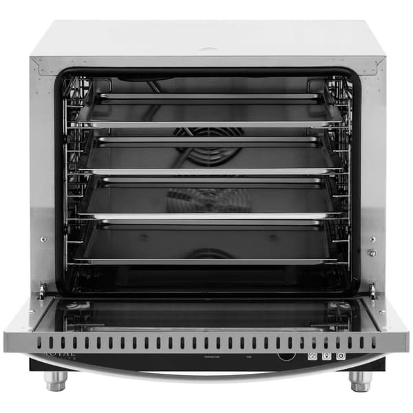 Royal Catering Konvektionsugn - 2800 W - Timer - 3 funktioner - 4 brickor