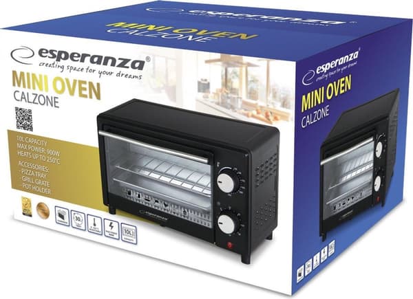 Esperanza EKO004 leivänpaahdin 10 L 900 W Black Grill
