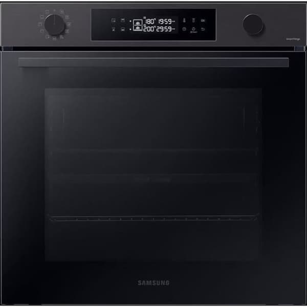 Fyra inbyggnads-SAMSUNG NV7B4430ZAB - Multifunktion - Pyrolys - Värmefläkt - DualCook. Svart