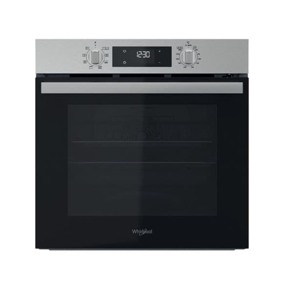 WHIRLPOOL Inbyggd pyrolysugn OMR559RR0X, 71 liter, 9 tillagningslägen Svart, Rostfritt stål