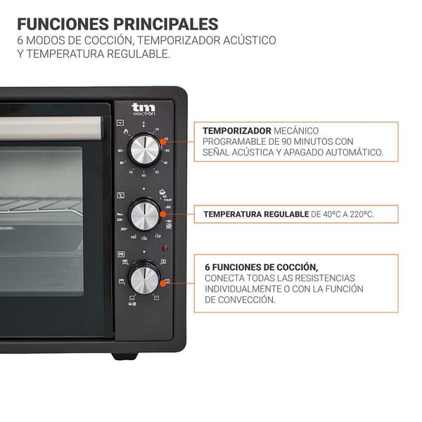 Tm Electron Konvektionsgrillovn Tmpho037 37l 1650w Søvfarvet