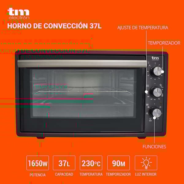 Tm Electron Konvektionsgrillovn Tmpho037 37l 1650w Søvfarvet