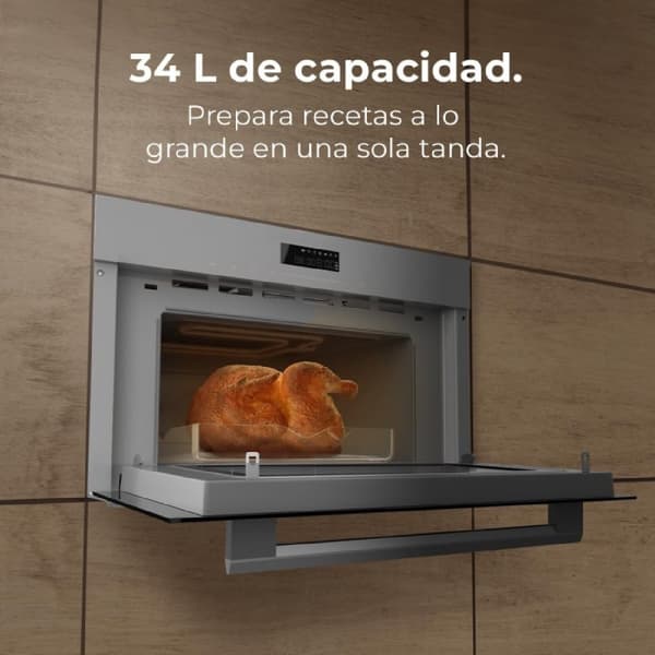 Cecotec Line built-in microwave oven with 72 l capacity, 13 functions with Pizza Master, defrost, electronic timer, 2880 W.