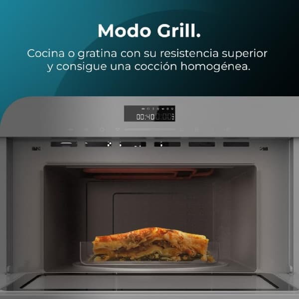 Cecotec Line built-in microwave oven with 72 l capacity, 13 functions with Pizza Master, defrost, electronic timer, 2880 W.
